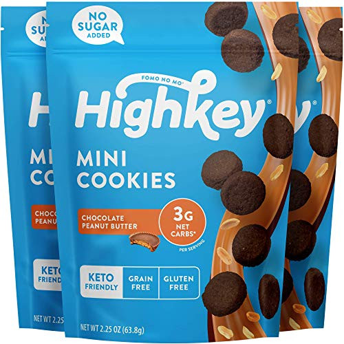 HighKey Keto Cookies - Low Carb Snack Food - No Sugar Added Dessert - Gluten Free Cookie - Paleo Diabetic Ketogenic Friendly Desserts - Healthy Diet Foods Snacks - Chocolate Peanut Butter HighKey Keto Cookies - Low Carb Snack Food - No Sugar Added Dessert - Gluten Free Cookie - Paleo Diabetic Ketogenic Friendly Desserts - Healthy Diet Foods Snacks - Chocolate Peanut Butter