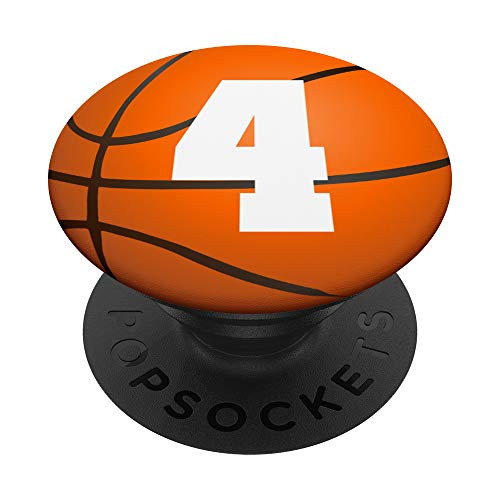 Basketball Number 4 Phone Grip Basketball Gifts PopSockets Grip and Stand for Phones and Tablets Basketball Number 4 Phone Grip Basketball Gifts PopSockets Grip and Stand for Phones and Tablets