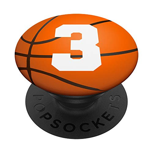 Basketball Number 3 Phone Grip Basketball Gifts PopSockets Grip and Stand for Phones and Tablets Basketball Number 3 Phone Grip Basketball Gifts PopSockets Grip and Stand for Phones and Tablets