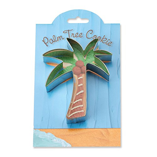 Palm Tree Cookie and Fondant Cutter - Ann Clark - 4.5 Inches - US Tin Plated Steel Palm Tree Cookie and Fondant Cutter - Ann Clark - 4.5 Inches - US Tin Plated Steel