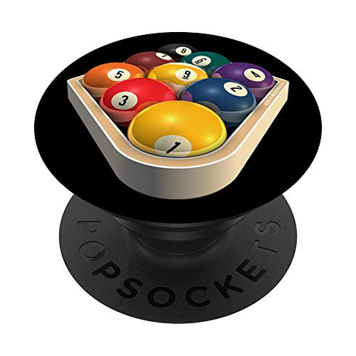 Billiard Pool Balls Gift for 9-Ball PopSockets Grip and Stand for Phones and Tablets