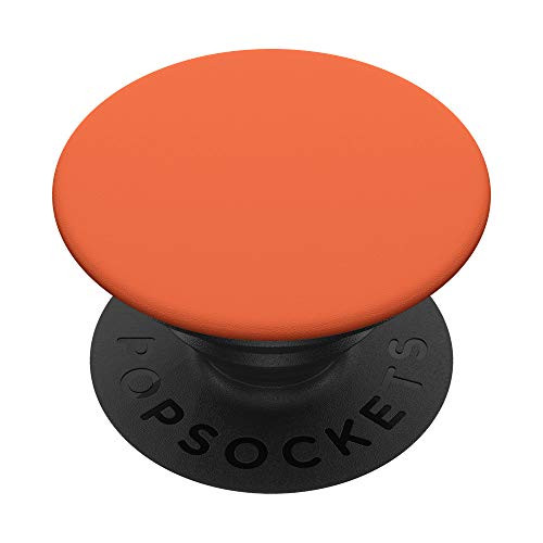 Coral Orange Color - Simple   Neutral Solid Color PopSockets Grip and Stand for Phones and Tablets