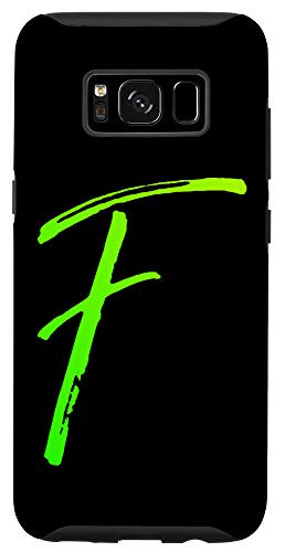 Galaxy S8 Bright Green Initial F Phone Case Color Lime Green Letter F Case