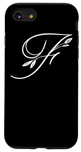 iPhone SE 2020  7  8 Initial F Flower Monogram Design Retro Cute Floral Letter F Case