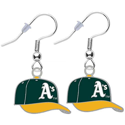 Oakland Athletics Cap Earrings - Pierced