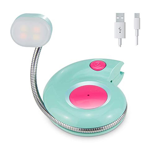 Book Light HONGUT Kids Reading Lights for Books in Bed LED Clip on Book Lights USB Rechargeable Small Bookmark Light 3 Brightness Dimmable Reading Lamp for Bookworms Travel-Blue