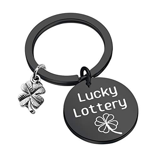 SEIRAA Gambler Gift Lucky Lottery Keychain Good Luck Jewelry Lottery Ticket Keychain Four Leaf Clover Charm Jewelry Lucky Lottery Black SEIRAA Gambler Gift Lucky Lottery Keychain Good Luck Jewelry Lottery Ticket Keychain Four Leaf Clover Charm Jewelry Lucky Lottery Black