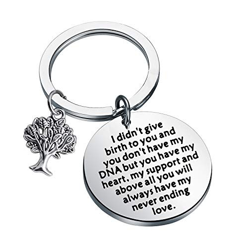 Adoption Gifts Keychain Adopted Child Gifts Stepdaughter Stepson Gifts from Stepmom Stepdad Adoption Jewelry You Will always have My Never Ending Love step child keychain
