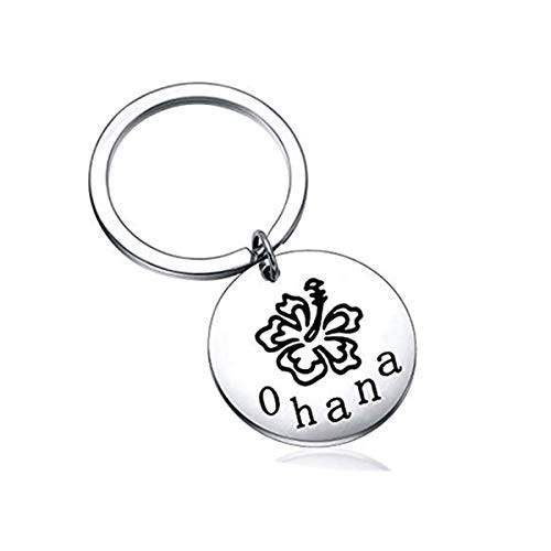 ENSIANTH Ohana Means Family Keychain Family Member Gift Hawaiian Keychain Hibiscus Flower Jewelry Ohana Key ENSIANTH Ohana Means Family Keychain Family Member Gift Hawaiian Keychain Hibiscus Flower Jewelry Ohana Key