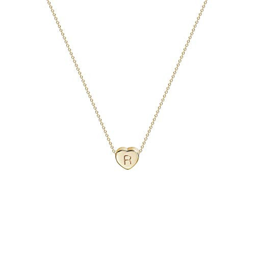 Tiny Gold Initial Heart Necklace-14K Gold Filled Handmade Dainty Personalized Letter Heart Choker Necklace Gift For Women Kids Child Necklace Jewelry Letter R Tiny Gold Initial Heart Necklace-14K Gold Filled Handmade Dainty Personalized Letter Heart Choker Necklace Gift For Women Kids Child Necklace Jewelry Letter R