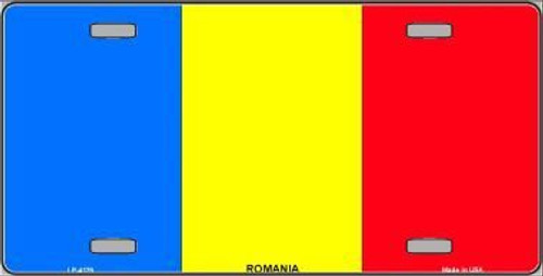 Smart Blonde Romania Flag Metal Novelty License Plate LP-4129 Smart Blonde Romania Flag Metal Novelty License Plate LP-4129