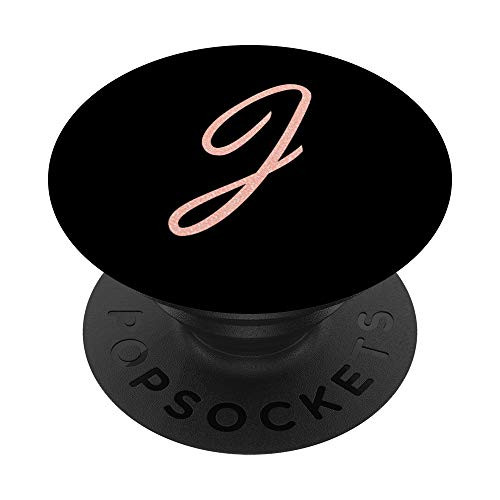 J Initial Pink Monogram Letter For Girls And Women PopSockets PopGrip Swappable Grip for Phones   Tablets