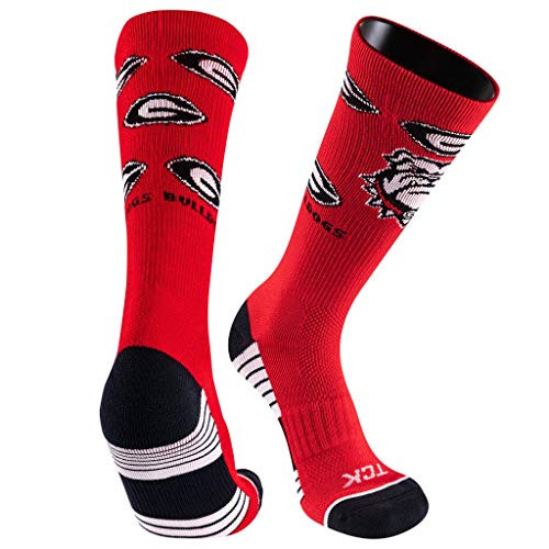 TCK Georgia Bulldogs Crew Socks Team Screamer Medium RedBlackWhite TCK Georgia Bulldogs Crew Socks Team Screamer Medium RedBlackWhite