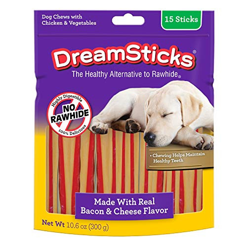 DreamBone DreamSticks With Real Bacon And Cheese 15 Count Rawhide-Free Chews For Dogs ModelDBBAC-02879