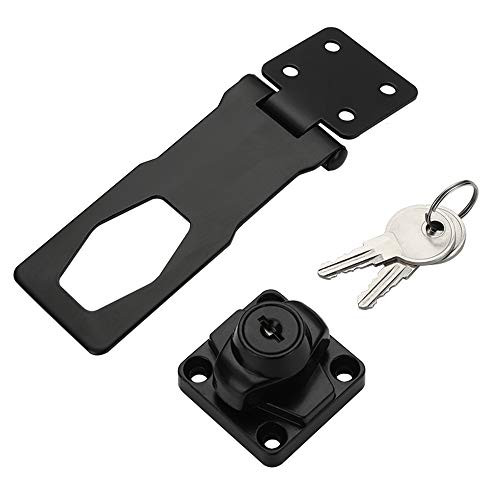 Keyed Hasp Locks Twist Knob Keyed Locking Hasp for Small Doors Cabinets and MoreChrome Plated Hasp Lock Catch Latch Safety Lock
