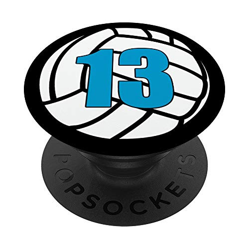 Volleyball Number 13 PopSockets PopGrip Swappable Grip for Phones   Tablets