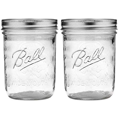 Ball Wide Mouth Pint Mason Jars with Lids   Bands  16-oz  2-Pack