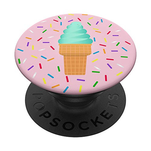 Rainbow Sprinkle Soft Serve Ice Cream Cone PopSockets PopGrip Swappable Grip for Phones   Tablets Rainbow Sprinkle Soft Serve Ice Cream Cone PopSockets PopGrip Swappable Grip for Phones   Tablets