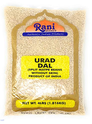 Rani Urid Dal Split Matpe Beans Indian Lentils 4lb 64oz Bulk ~ All Natural  Indian Origin  Gluten Free Ingredients  NON-GMO  Vegan