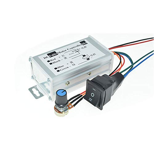 tatoko DC Motor Speed Controller Brush Motor Driver Controls Module DC 9V-60V 12V 24V 36V 48V 60V Motor Pulse Width Modulator Regulator 20A 1200W PWM Monitor Dimmer Governor