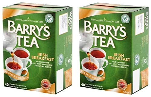 Barrys Irish Breakfast Tea - Green - 40 bagsbox - Pack of 2