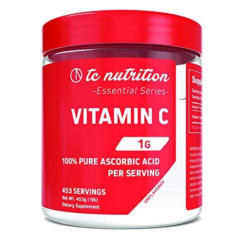 Vitamin C Powder 1000mg 453 Servings 1lb - 100 Pure Ascorbic Acid Powder Immune Booster Powerful Antioxidant Unflavored Vitamin C Powder 1000mg 453 Servings 1lb - 100 Pure Ascorbic Acid Powder Immune Booster Powerful Antioxidant Unflavored