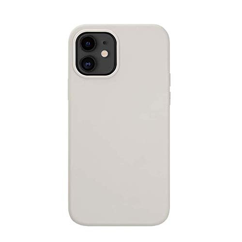 Silicone Case Compatible with iPhone 12 and iPhone 12 Pro Slim Soft Rubber Shockproof Case Cover Compatible for iPhone 12 6_1 inch Stone