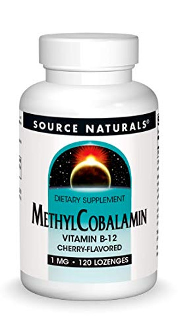 Source Naturals MethylCobalamin Cherry Flavored 1 Milligram 120 Lozenges Source Naturals MethylCobalamin Cherry Flavored 1 Milligram 120 Lozenges