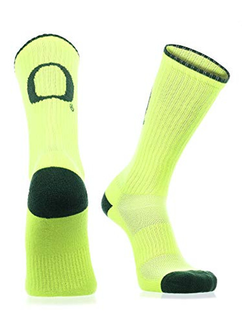 TCK Oregon Ducks Socks Campus Legend Crew YellowGreen Large TCK Oregon Ducks Socks Campus Legend Crew YellowGreen Large