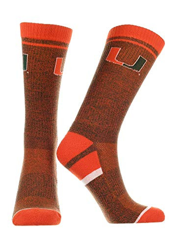 TCK Miami Hurricanes Socks Victory Parade OrangeGreen Large