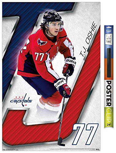 Trends International NHL Washington Capitals - T_ J_ Oshie 18 Wall Poster 22_375 x 34 Poster   Clip Bundle