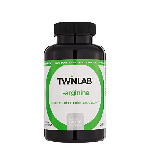 TWINLAB L ARGININE 500MG - 100 Cap- Supports Nitric Oxide Production Free Form Amino Acid TWINLAB L ARGININE 500MG - 100 Cap- Supports Nitric Oxide Production Free Form Amino Acid