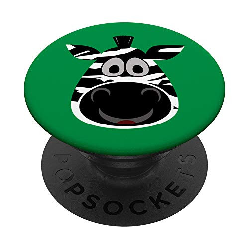 Cute Zebra Head Face PopSockets Grip and Stand for Phones and Tablets