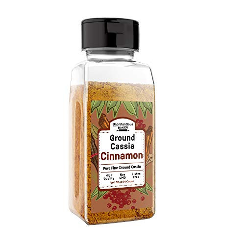 UNPRETENTIOUS Ground Cassia Cinnamon 4 Cups Shaker Jar Pure Non-GMO   Gluten-Free for Baking   Cooking