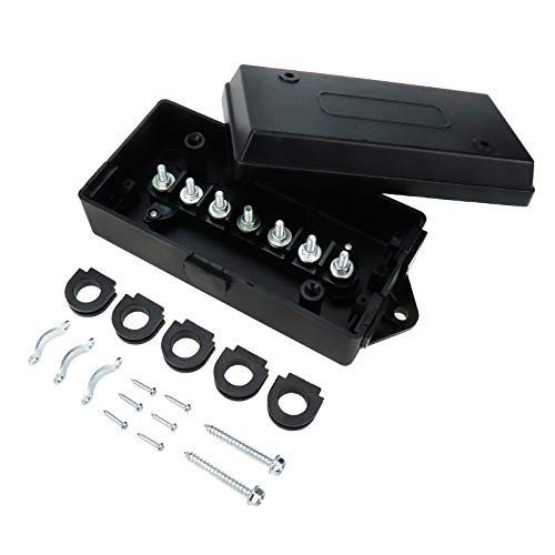 Yootop 7Way Electrical Trailer Junction Box 7 Poles Weatherproof Wire
