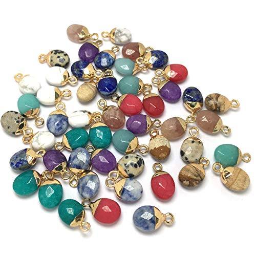 Natural Stone PendantsMix Random Color 10PCs Natural Semi precious Stone Pendants Charms for Jewelry Making Jade Turquoise Agate Crystal Quartz Beads Bracelet Necklace Jewelry Findings10pcs Natural Stone PendantsMix Random Color 10PCs Natural Semi precious Stone Pendants Charms for Jewelry Making Jade Turquoise Agate Crystal Quartz Beads Bracelet Necklace Jewelry Findings10pcs