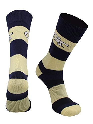 Georgia Tech Yellow Jackets Game Day Striped Socks BlueGold Large