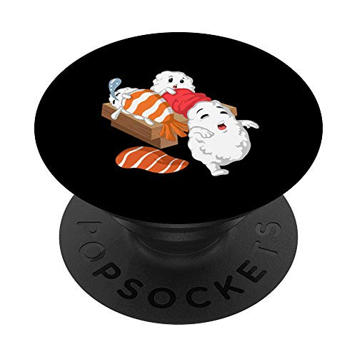 Sleep Walking Sushi Cute Japanese Foodie Lover Gift for Kids PopSockets Grip and Stand for Phones and Tablets