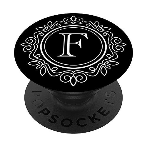 Initial F Letter F Monogram F Personalized Gifts F Names PopSockets PopGrip Swappable Grip for Phones   Tablets