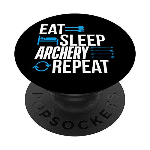Eat Sleep Archery Repeat Archer Gift Archery PopSockets Grip and Stand for Phones and Tablets