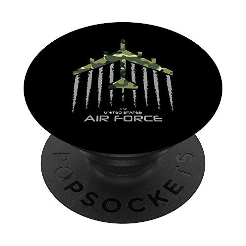 Air force B-52 Bomber Shirt American Flag Veteran Camouflage PopSockets Grip and Stand for Phones and Tablets