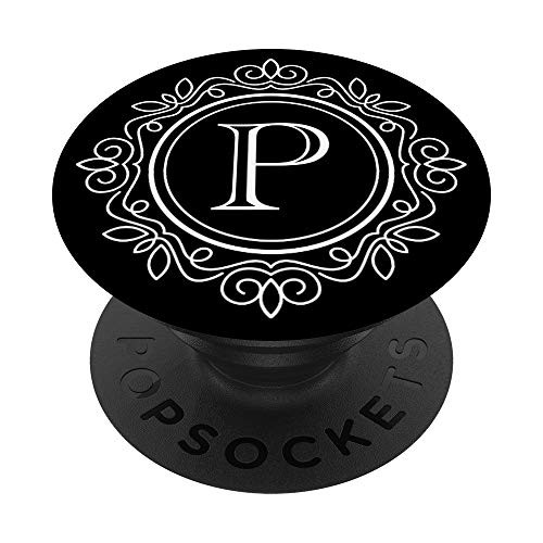 Initial P Letter P Monogram P P Names Personalized Gifts PopSockets PopGrip Swappable Grip for Phones   Tablets