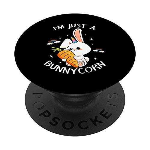 Bunny Unicorn Bunnycorn Easter Outfit Hare Lover Gift Rabbit PopSockets PopGrip Swappable Grip for Phones   Tablets