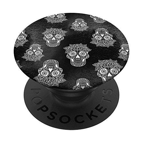 Scary Skull Rose Head Skeleton Halloween Design Black Phone PopSockets Grip and Stand for Phones and Tablets Scary Skull Rose Head Skeleton Halloween Design Black Phone PopSockets Grip and Stand for Phones and Tablets