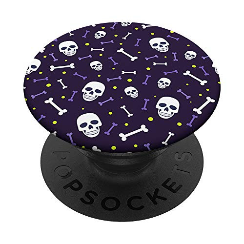 Halloween Skull Skeleton Head Bone Print Design Violet Phone PopSockets PopGrip Swappable Grip for Phones Tablets Halloween Skull Skeleton Head Bone Print Design Violet Phone PopSockets PopGrip Swappable Grip for Phones Tablets
