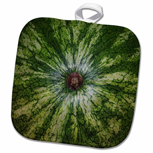 3D Rose Watermelon Macro Pot Holder, 8" x 8"