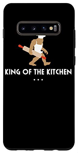 Galaxy S10 Bigfoot Baker King of the Kitchen Gift Black Case