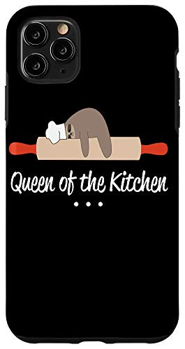 iPhone 11 Pro Max Sloth Baker Queen of the Kitchen Black Case