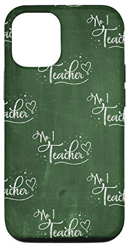 iPhone 1212 Pro Number 1 Teacher Back to School Gift Chalkboard Green Case