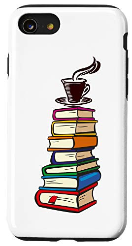 iPhone SE 2020  7  8 coffee cup on a stack of books lovers cool brown drink mug Case